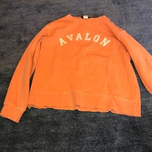 Pastel orange crew neck Avalon sweatshirt